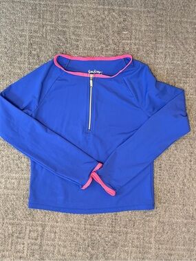 EUC Lilly Pulitzer Girls Long Sleeve Swim Rash Guard size XL (12-14)